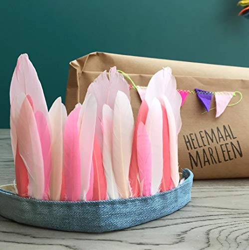 Tommot 100 Pcs 6-8 Inch Natural Large White Goose Feathers For Dream Catcher Crafts And Clothing Decoration #TOP2