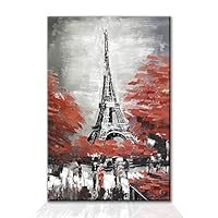 Canvas Wall Art Paris Eiffel Tower Paintings Canvas Prints Home Artwork Decoration for Living Room,Bedroom - 12x18 inches