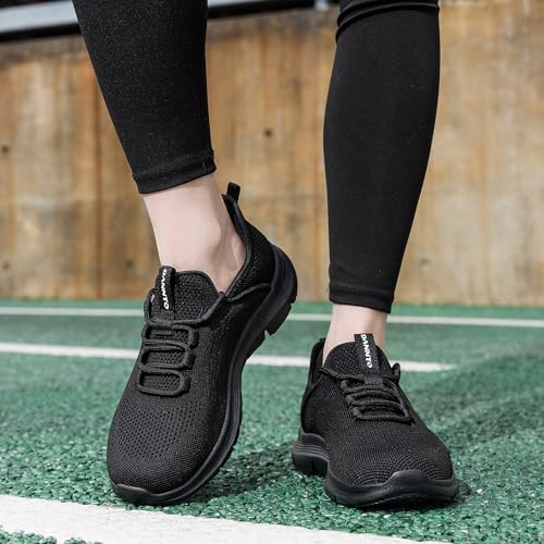 Image of Dannto Women's Running Shoes Hands-Free Slip On Breathable Knit Walking Sneakers Non-Slip for Work Gym & Casual
