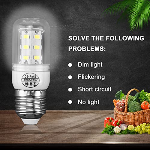 Updated 5304511738 Light Bulb Refrigerator Kei D34L Bulb,Led Refrigerator Light Bulb 3.5W Compatible With Frig.idaire Refrigerator Light Bulb Ap6278388 Ps12364857 Eap12364857(85V-265V White Light) #TOP3
