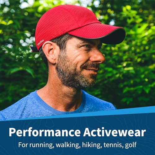Image of TrailHeads Race Day Men's Running Hat - Lightweight, Quick Dry Mesh Cap with Reflective Accents & Sweatband - Performance Cap