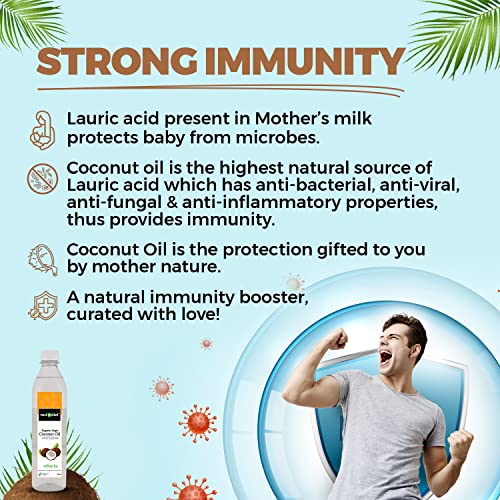 Image of nutndiet Extra Virgin Coconut Oil, Cold Pressed & Pure Organic | Ideal for Baby Massage, Hair Care, Skin Care, and Cooking | 950ml PET Bottle for Daily Use