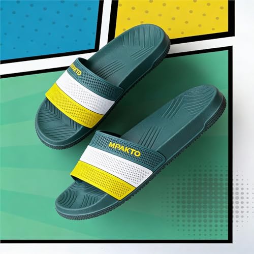 Image of Impakto Men's Casual Sliders | Cushioned Comfort Slip-On Slipper | Lightweight EVA Sole | Slippers for Home & Outdoor Use