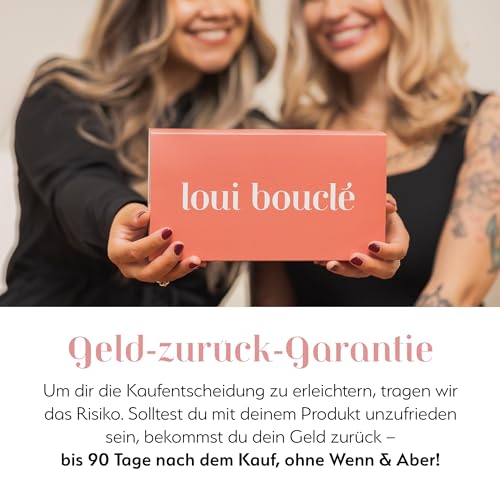 Foto von loui bouclé ® – Lockenwickler Set Standard mit Klammern [30 Stück - 18 Lockenwickler & 12 Metallklammern] – 3 verschiedene Größen für große Locken ohne Hitze – hair curler with clips – 48, 36, 25mm