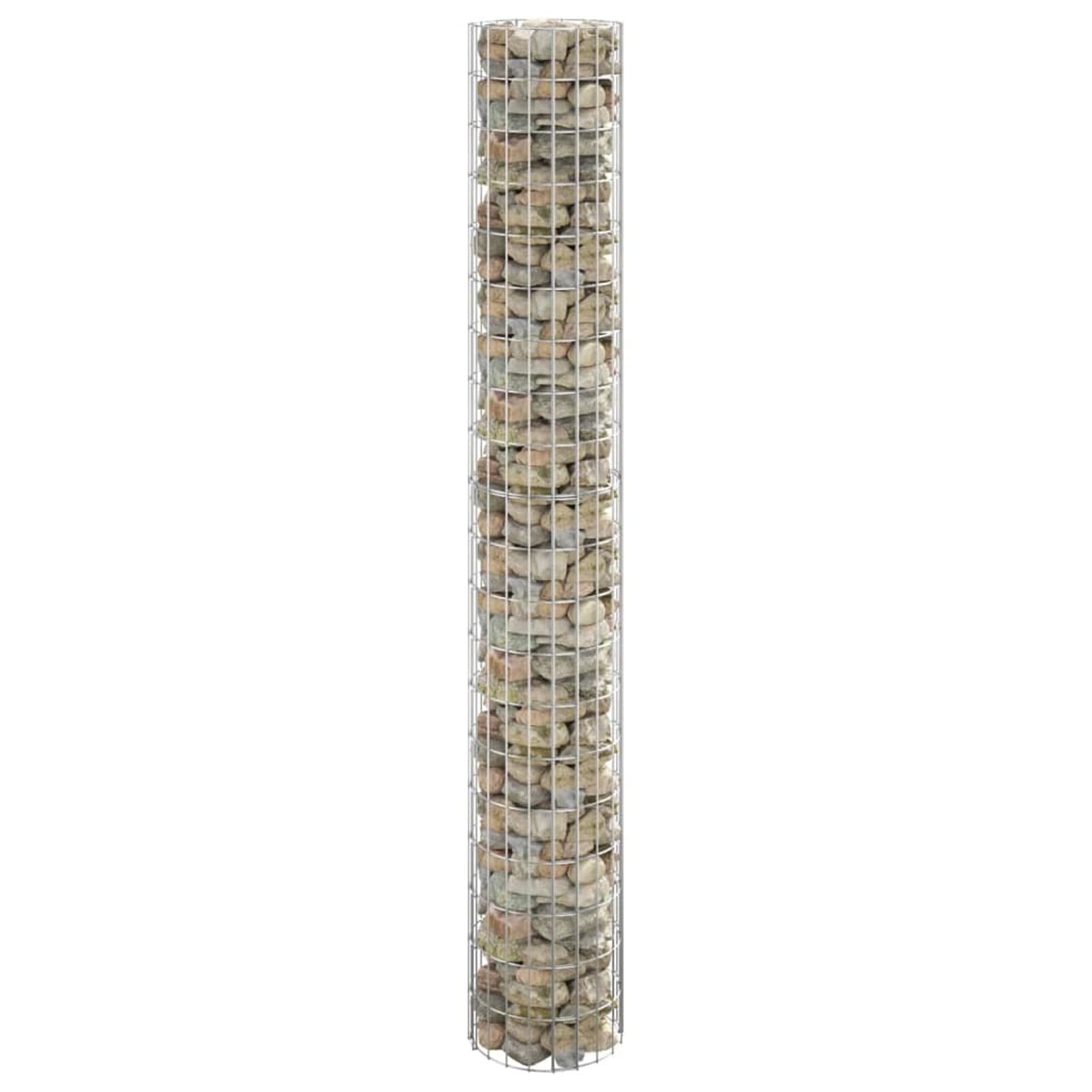 Gabionen-Hochbeet, Kräuterspirale, Hochbeet Im Garten, Pflanzkübel, Pflanzsteine, Rund Verzinkter Stahl Ø30x200 cm