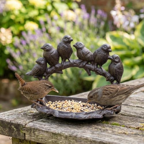 Mangeoire en fonte pour oiseaux Colcolo résistante aux intempéries
