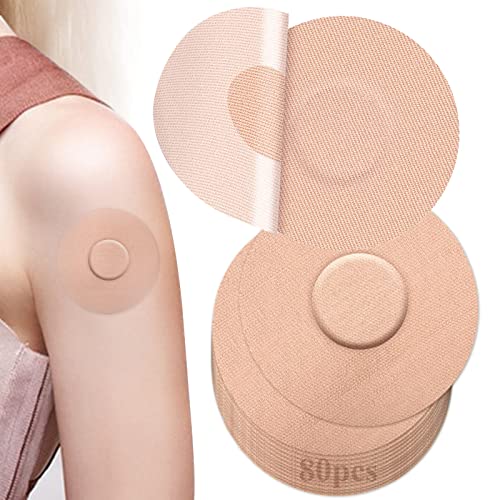 80 Patch Freestyle Libre Patch Rond Autocollants pour Capteur de Sport Respirants Imperméables Pansements Freestyle Libre pour Capteur Freestyle Libre 1 2 & 3 Cover