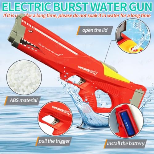 Image of VikriDA Big Size (44 * 13cms) Holi Electric Pichkari Water Gun with Dual Rechargeable Battery for Kids, 600CC & Excellent Range 40FT,Automatic High-Pressure Water Gun - Multicolor
