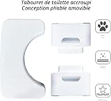 Tabouret de toilette pour salle de bain, toilette accroupie, plateau de siège multifonction amovible, marchepied portable pour salle de bain à domicile, portable, tabouret de toilette accroupie - 3