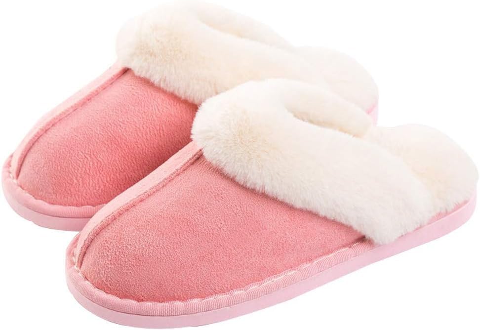 Pantofole da Donna Ciabatte Invernali da Interno Soffici con Dolce Peluche Pantofola Scarpe Antiscivolo Regalo Natalizio per Uomo