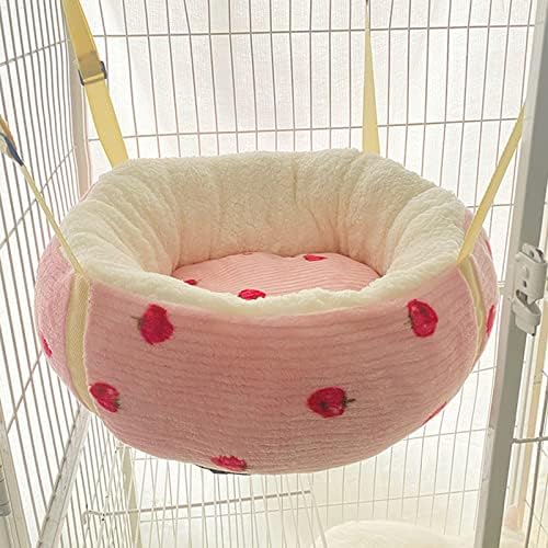 TINGCHAO Pet cage Hammock Soft Pet Bed Suitable for Ferret Cotton Hammock Guinea Pig Hamster Gerbil Kittens Cats Cage (1 pcs),L,D