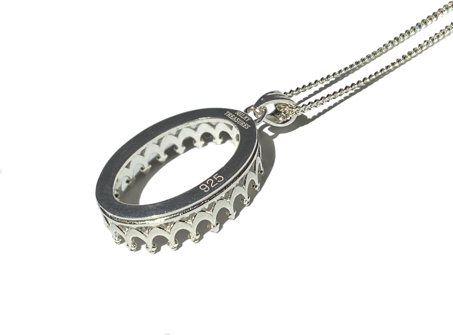 Milky Treasures Crown Necklace DIY Breastmilk Jewelry Making Kit | 18mm 925 Sterling Silver Pendant | Breastfeeding Keepsake | New Mom Gifts | Baby Shower Registry | Lactation [Only Necklace + Mold]