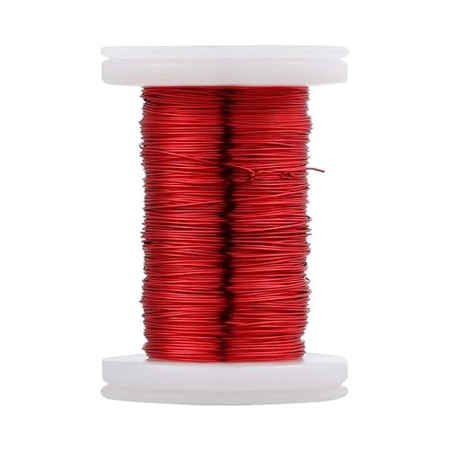 Miniatura 18 de BNTECHGO - Alambre magnético de calibre 16 a 38°AWG - Alambre de cobre esmaltado - Alambre para embobinar magnético esmaltado 1 rollo rojo Rojo 4 oz