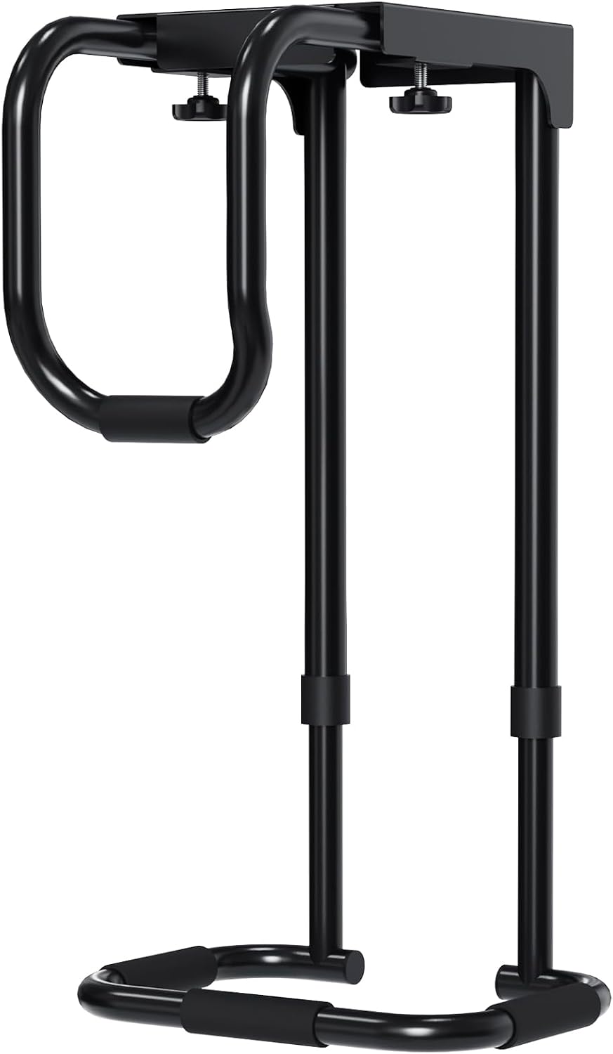 Univivi Adjustable 16-25 Inches Under Desk PC Mount, Heavy Duty Under Desk Computer Mount Support up to 60 lbs, Computer CPU Hanging Holder for Office & Home, Black