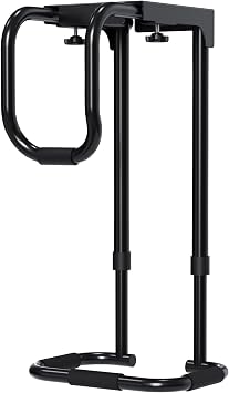 Univivi Adjustable 16-25 Inches Under Desk PC Mount, Heavy Duty Under Desk Computer Mount Support up to 60 lbs, Computer CPU Hanging Holder for Office & Home, Black