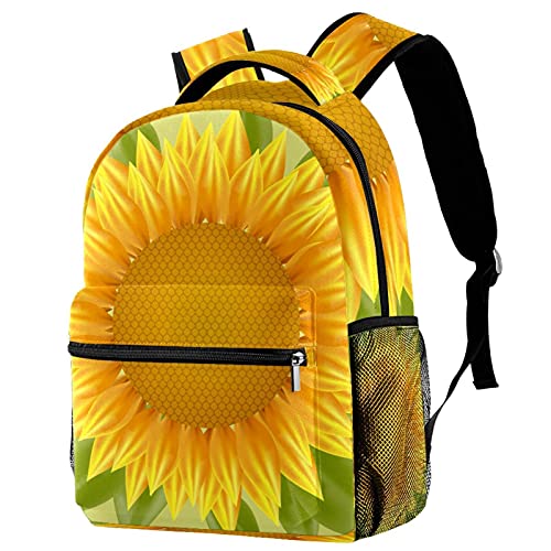 Sac à dos d'école tournesol multicolore léger pour garçon et fille
