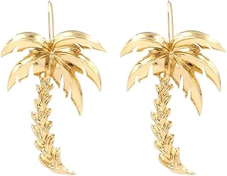 Palm Tree Earrings for Women, Coconut Tree Earrings for Girls, Coconut Palm Tree Dangle Earrings Hypoallergenic, Cute Tropical Earrings Studs, Gold Tree Beach Drop Earrings, Tree Jewelry Gifts Funny Earrings