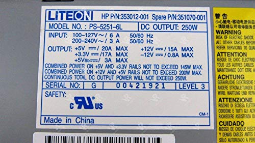 Fuente de alimentación HP 250W renovada miniatura 3