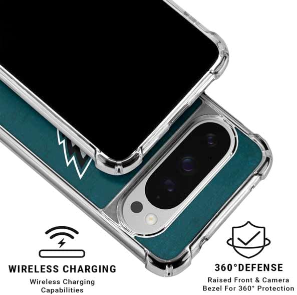 Skinit Clear Phone Case Compatible with Google Pixel 10 Pro - Officially Licensed NFL Philadelphia Eagles Distressed Design