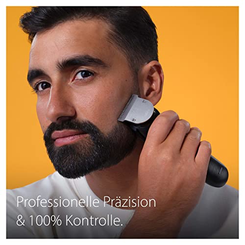 Foto von Braun Barttrimmer Series 9, Elektrischer Bartschneider Herren mit 10 Barber-Tools, Ultrascharfe ProBlade Klinge, 180 Min Akkulaufzeit, Kabelloser Bartrasierer, 40 Längen, Wasserdicht, BT9420, Grau