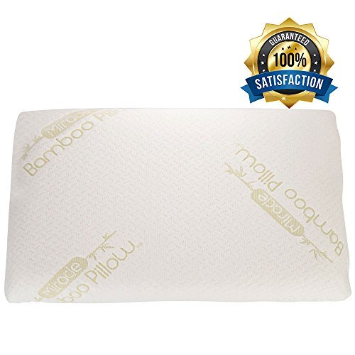 Memory Foam Bamboo Pillow, Shredded Down Fill, With Carrying Case