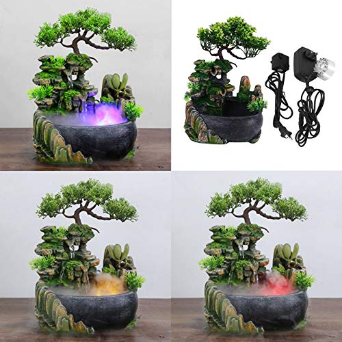 FAKEME Tabletop Ornamental Interior Cachoeira Umidificador - de Água e Relaxante, de Relaxamento Zen