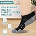 Nolunt Diabetic Socks for Men,4 Pairs Low Cut Bamboo Viscose Wide Mens Diabetic Socks Size 6-9(Grey+Black+Black+Dark Grey-Large)