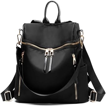zhongningyifeng Womens Backpack, Checkered Pattern, Nylon, Waterproof, Lightweight, Popular, Adults, Girls, Work, School, Travel