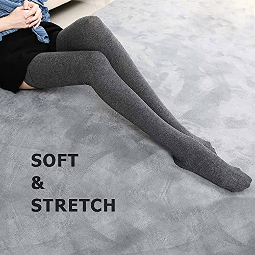 Image of DRESHOW Extra Long Thigh High Socks Long Boot Stockings Striped Over Knee Socks for Women Leg Warmers
