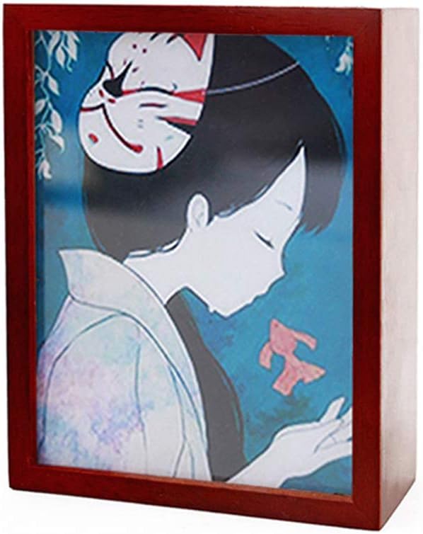 Howl's Moving Castle Music box Photo Frame Windup Wood Musical Box,Play Merry-go-round of life