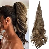 Sintario 30 Inch Instant Wrap Around Ponytail Flexible Wrap Around Ponytail Extension Long Ponytail