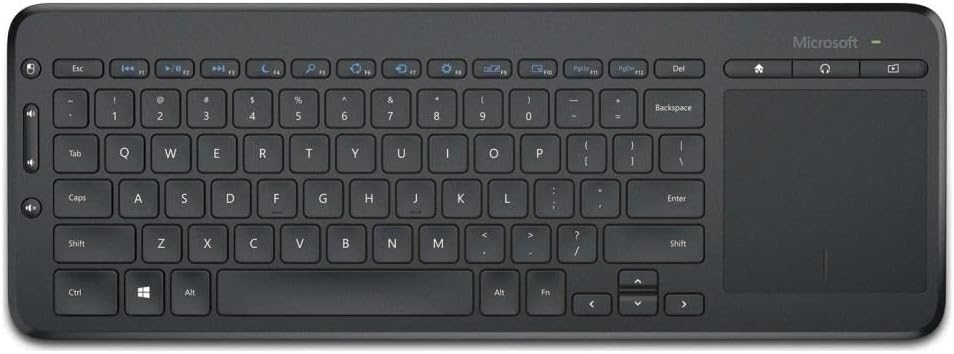 Жогорудан төмөн view of Microsoft All-In-One Media Keyboard showing Turkish Q layout