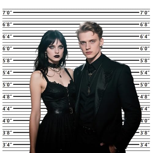 Fondo Fotográfico Mugshot 5×4.3FT con 20 Carteles y Accesorios miniatura 3