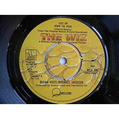 Ross, Diana & Michael Jackson Ease On Down The Road 7" Motown MCA396 EX 1978 b-side by Poppy Girls