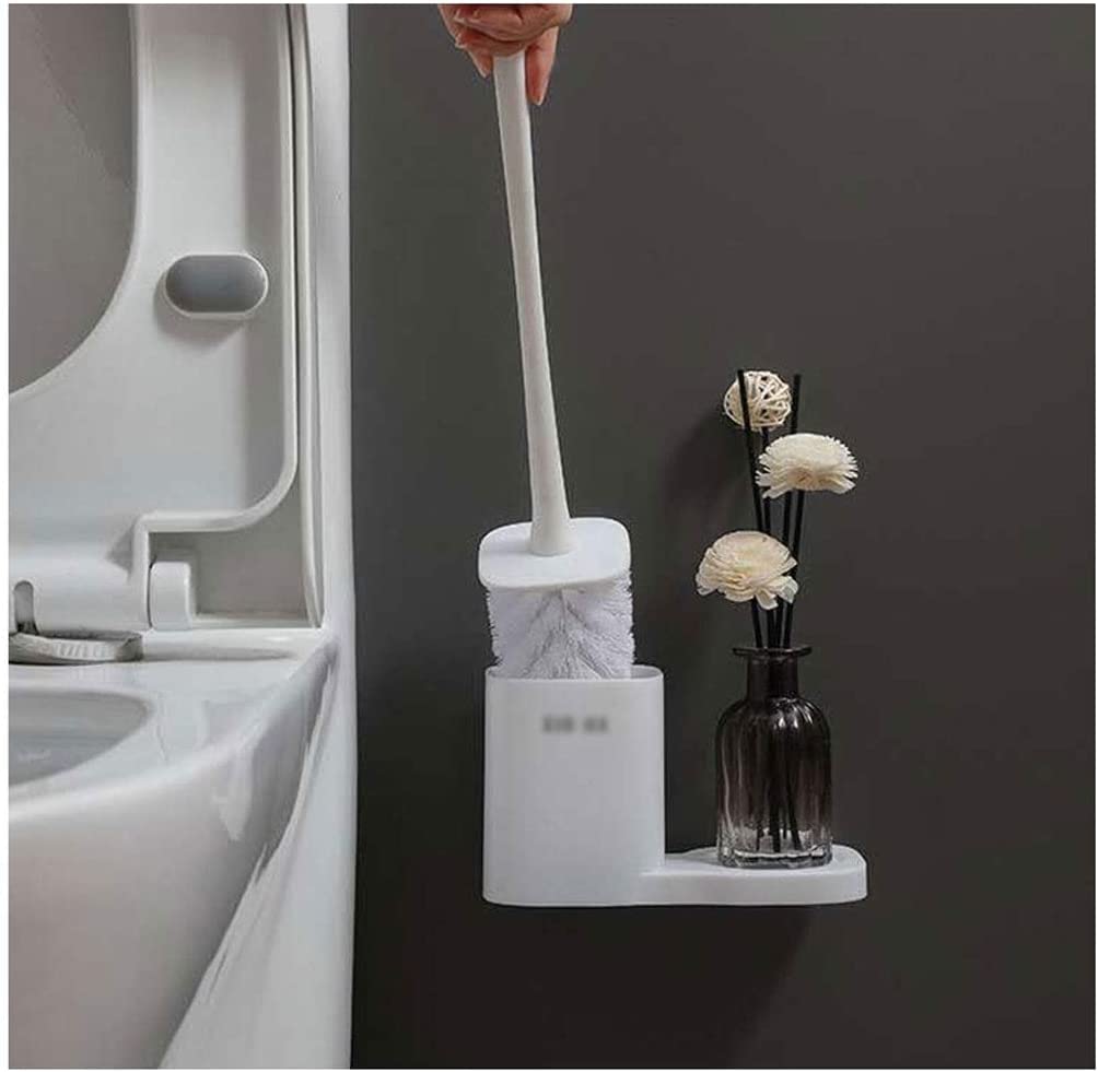Szczotka do Toalety, Szczotka Do WC I Uchwyt Plastikowa Długa Rączka Szczotka Do WC Szczotka Do WC Zestaw Do Czyszczenia WC Szczotka Do WC Szczotka Do WC Czyszczenia(Pink)