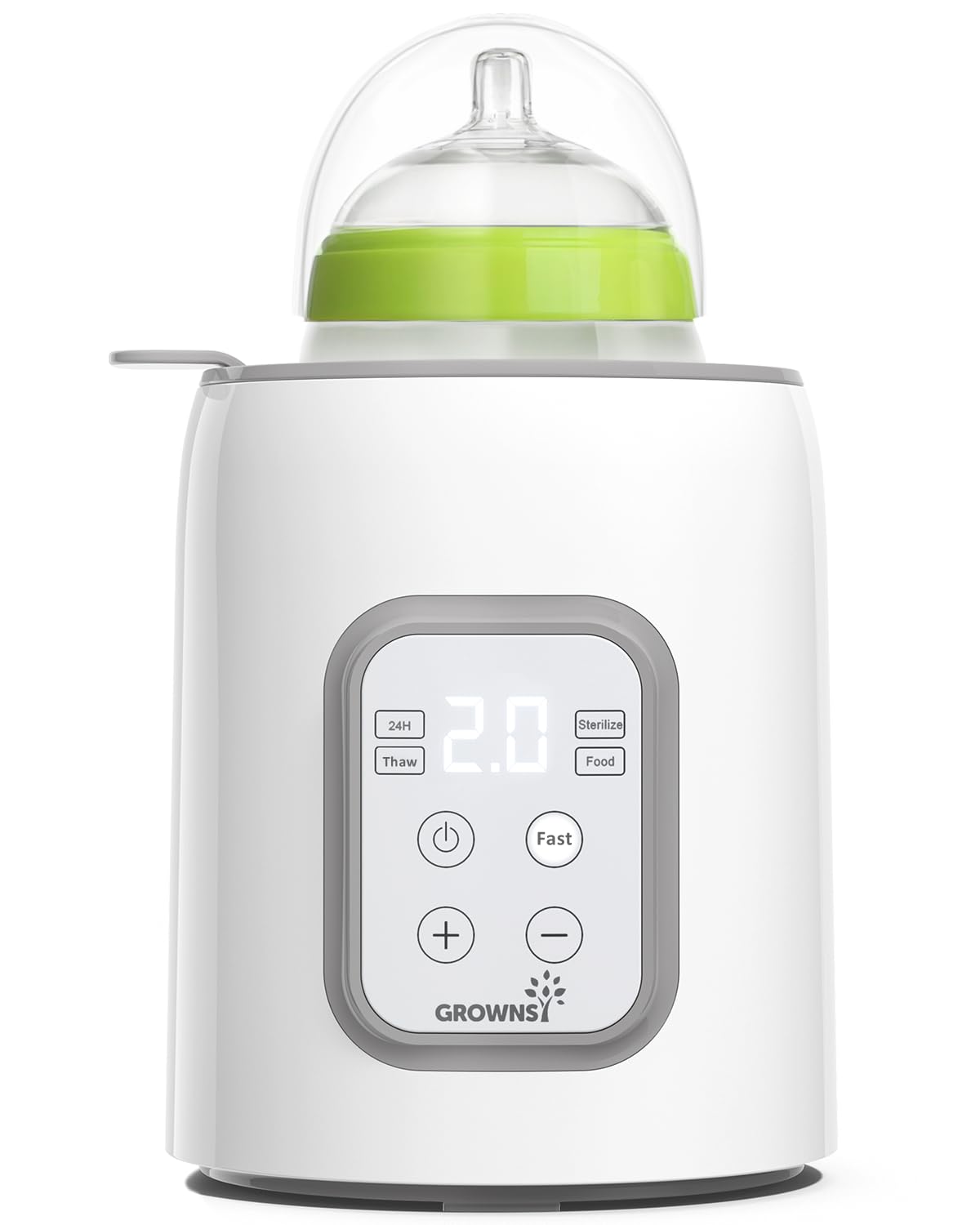 GROWNSY Bottle Warmer 10-in-1 Fast Baby Bottle Warmer and Steriliser, for All Bottles, Milk Warmer for Breastmilk or Formula, BPA-Free, Smart Temperature Control and Automatic Shut-Off