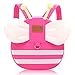Vox Baby Girl Backpack Cute Cartoon Backpack Leash for Toddlers Little Kids Backpack Preschool Bag with Chest Strap, Pink