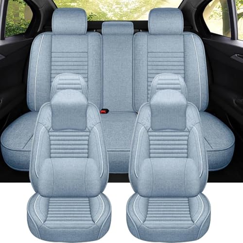 Housse siège voiture en lin bleu complet pour Accord 7 et Fit - Accessoires protection intérieur