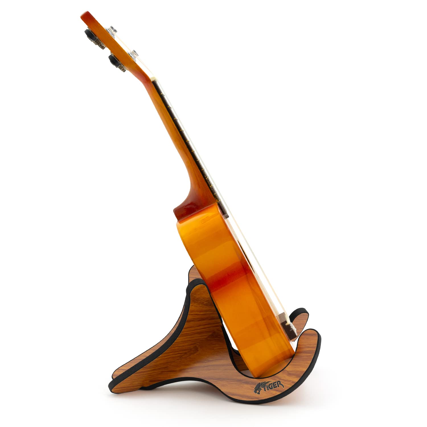 TIGER UAC1-LW Support en bois détachable en forme de X pour ukulélé, mandoline, banjo et violon - grain de bois | UAC1-LW support démontable en bois pour ukulélé, mandoline, banjo & violon, design en X stable et portable