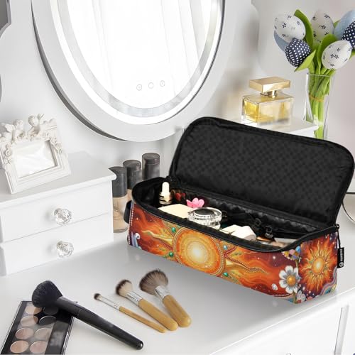 Bolsa organizadora de viaje para herramientas de cabello para mujeres con almohadilla resistente al calor, accesorios removibles para alisadores, rizadores y planchas miniatura 7