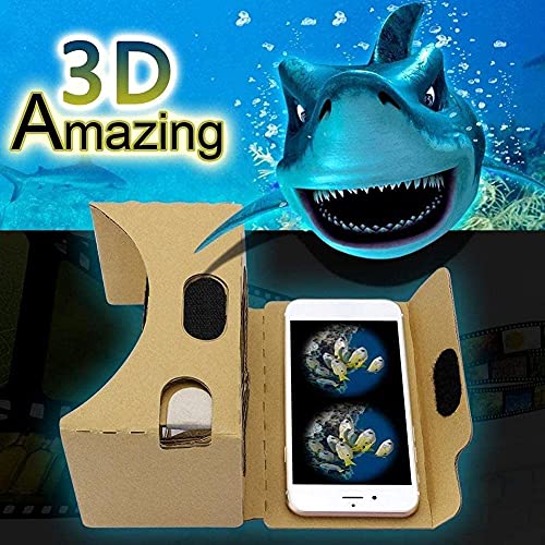 U-M VRゴーグル段ボール3Dバーチャルリアリティメガネボックススマートフォン用DIYVRビューアカーキ の商品画像 5