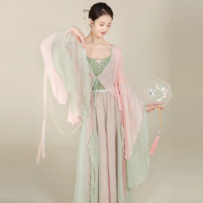 Classical Dancer Performance Costumes Chiffon Cardigan Practice Dance Clothes Body Rhyme Outer Chinese Folk Dance