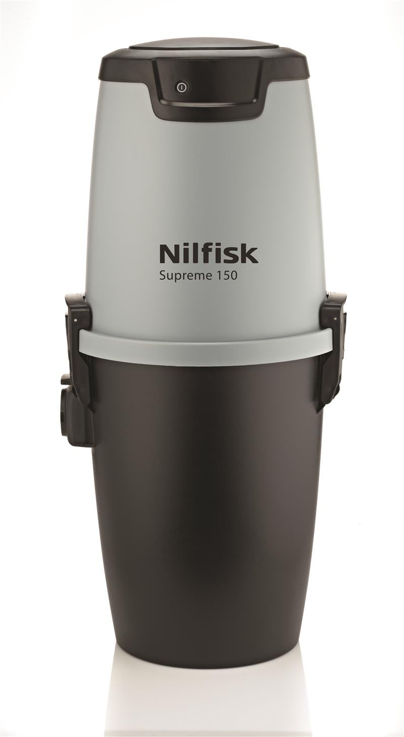 Nilfisk Supreme 150 Zentralstaubsauger - Schwarz oder Silbern, HEPA-Filter, Wandmontierbar, 2016 Modell 107404970