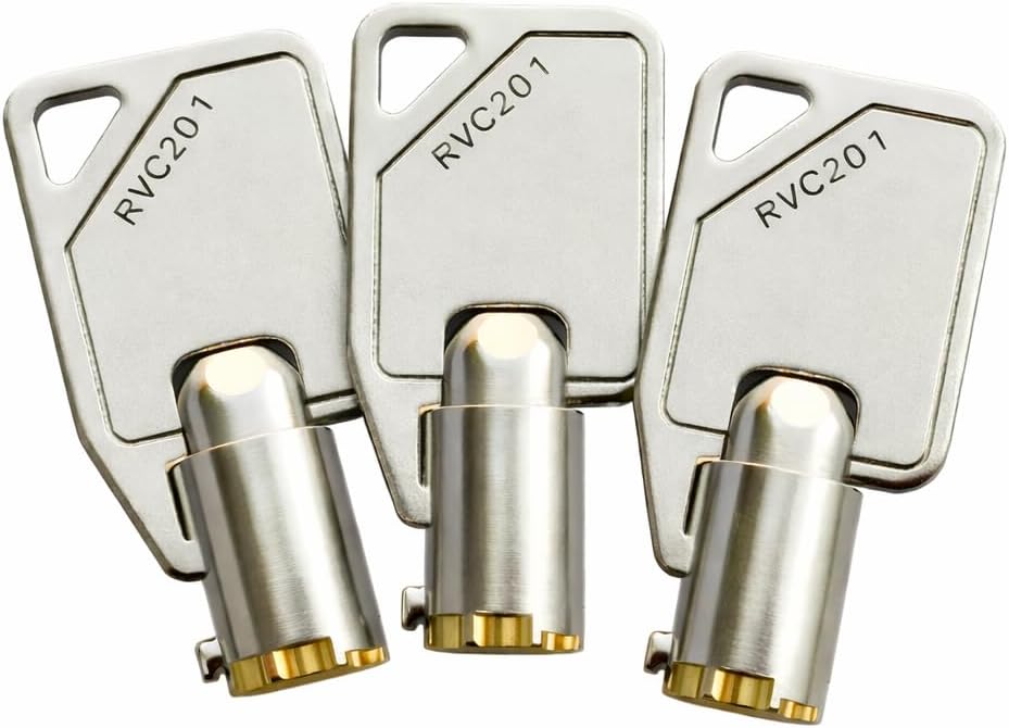 3-Pack RVC206 Replacement Keys for Vending Machines, Locks, and Switches – Cut to Your Selected Code RVC201-RVC208 / RVC301