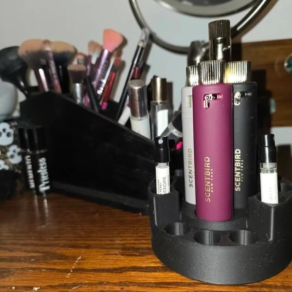 NevaFlew Elegant Holder for ScentBird Perfume/Cologne Vials & Cases – Compact 3-Tier Display Organizer for Travel Fragrance Samples (black)