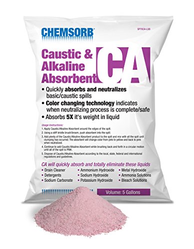 Image of CA - Caustic & Alkaline Neutralizing Absorbent, 5 Gal. Bag, SP70CA-L5B, Fast-Acting Base Neutralizer Absorbent, Safe Color Changing Technology, Silica Free Neutralizer of Caustic Alkalines