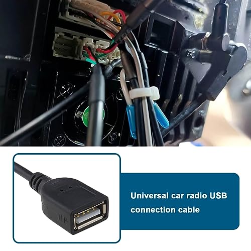 Micro Traders 2PCS Car USB Extension Cable Adapter 4Pin & 6Pin Connector 76cm Compatible with Android Car Radio Stereo External USB Flash Drives Fast Charging Mobile Phones by Micro Traders - Image 2