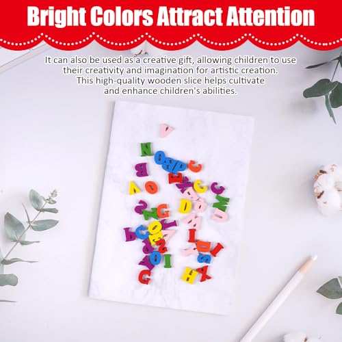 400 Stück Bunte Holzbuchstaben Klein (A-Z) 15mm Buchstaben zum Basteln Porenfreies Design Wiederverwendbar für DIY Projekte, Kinderlernen, Scrapbooking, Hochzeitsdeko, Fördert die Kreativität