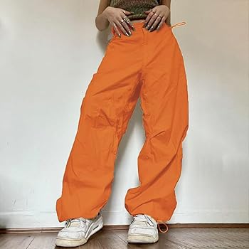 Amazon.com: Muineobuka Women Halloween Orange Cargo Pants