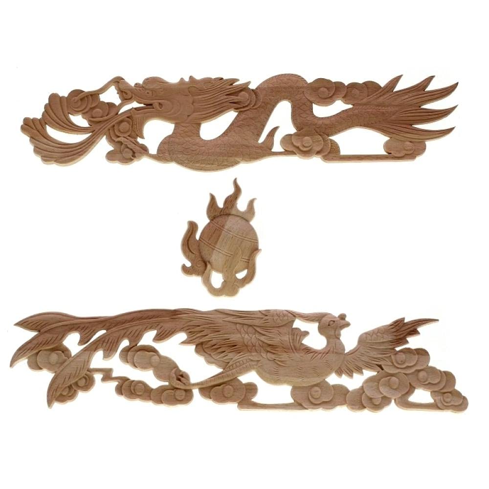 Décoration en bois sculpté d'angle 30cm pour rénover porte abîmée